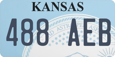 KS license plate 488AEB