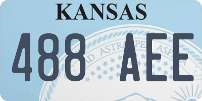 KS license plate 488AEE