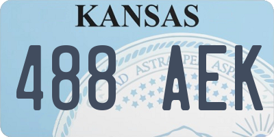 KS license plate 488AEK