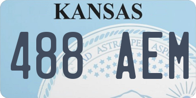 KS license plate 488AEM
