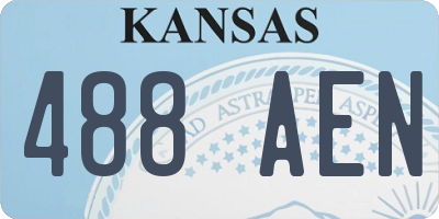KS license plate 488AEN