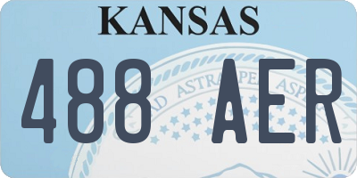 KS license plate 488AER