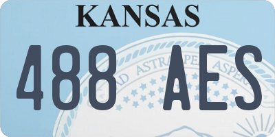 KS license plate 488AES