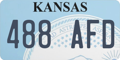 KS license plate 488AFD