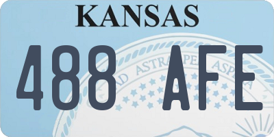 KS license plate 488AFE