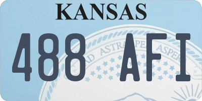 KS license plate 488AFI
