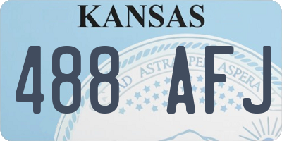 KS license plate 488AFJ