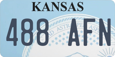 KS license plate 488AFN