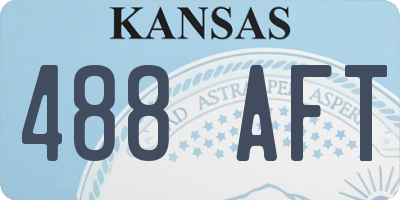 KS license plate 488AFT