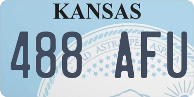 KS license plate 488AFU