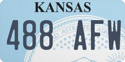 KS license plate 488AFW