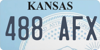 KS license plate 488AFX