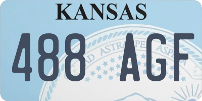 KS license plate 488AGF