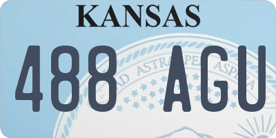 KS license plate 488AGU