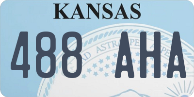 KS license plate 488AHA