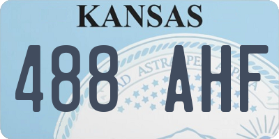 KS license plate 488AHF