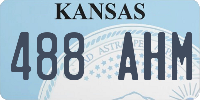 KS license plate 488AHM