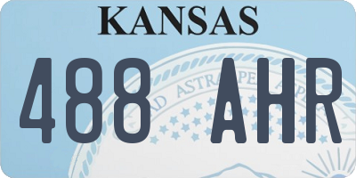 KS license plate 488AHR