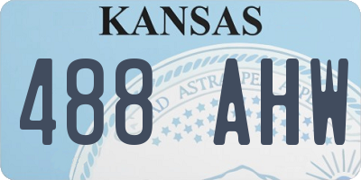 KS license plate 488AHW