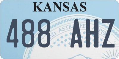 KS license plate 488AHZ