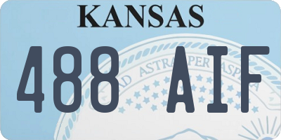 KS license plate 488AIF