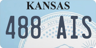 KS license plate 488AIS