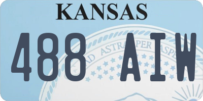 KS license plate 488AIW