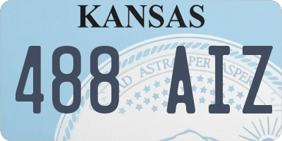 KS license plate 488AIZ