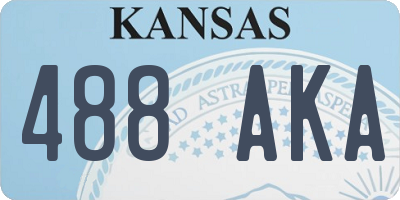 KS license plate 488AKA