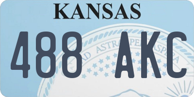 KS license plate 488AKC