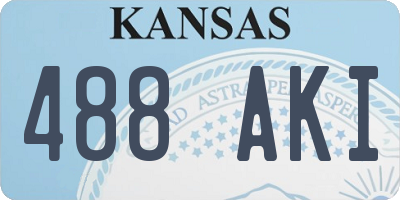 KS license plate 488AKI