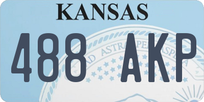 KS license plate 488AKP