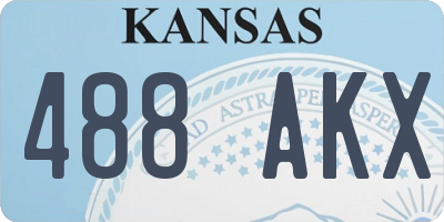 KS license plate 488AKX