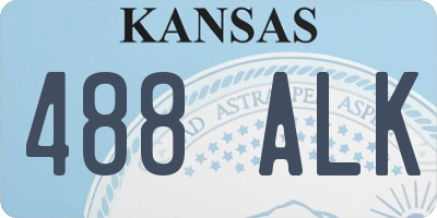 KS license plate 488ALK