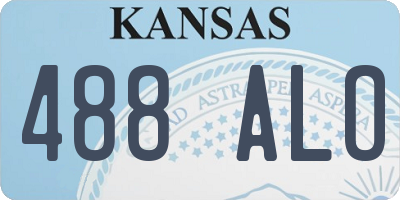KS license plate 488ALO