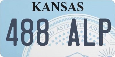 KS license plate 488ALP