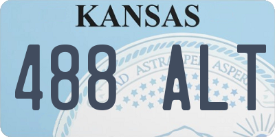KS license plate 488ALT