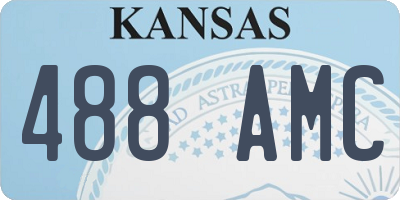 KS license plate 488AMC