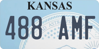 KS license plate 488AMF