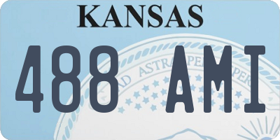 KS license plate 488AMI