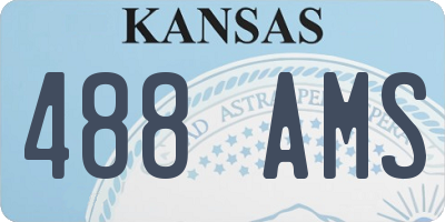 KS license plate 488AMS