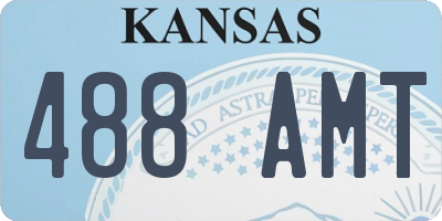 KS license plate 488AMT