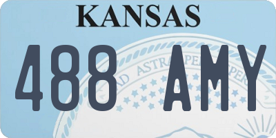 KS license plate 488AMY