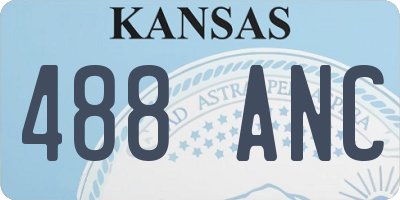 KS license plate 488ANC