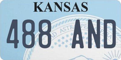 KS license plate 488AND