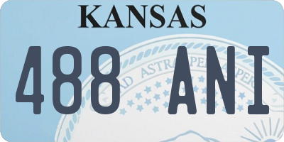 KS license plate 488ANI