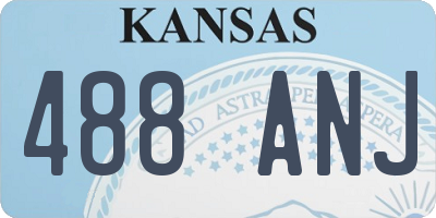 KS license plate 488ANJ