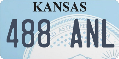 KS license plate 488ANL