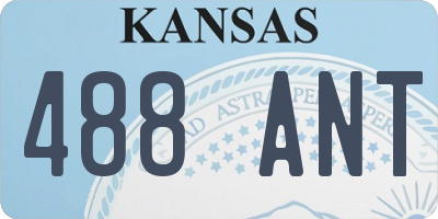 KS license plate 488ANT