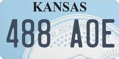 KS license plate 488AOE